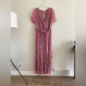 NWT Baltic Born Marseille Embossed Maxi Dress in Orchid XXXL